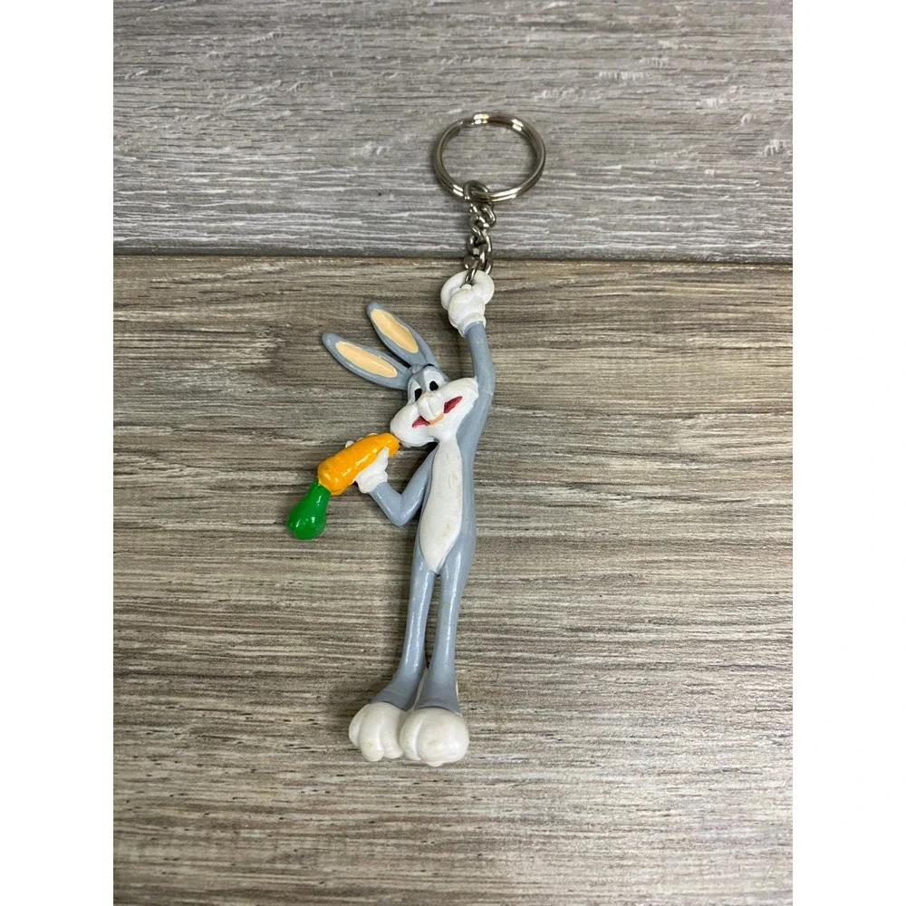 Vintage‎ 1988 Bugs Bunny Applause Keychain Looney Tunes PVC Figure Carrot 4.5